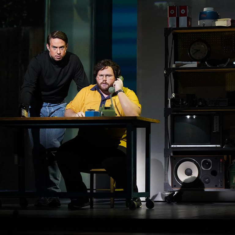 Image from The (R)evolution of Steve Jobs production in the Musical Arts Center.